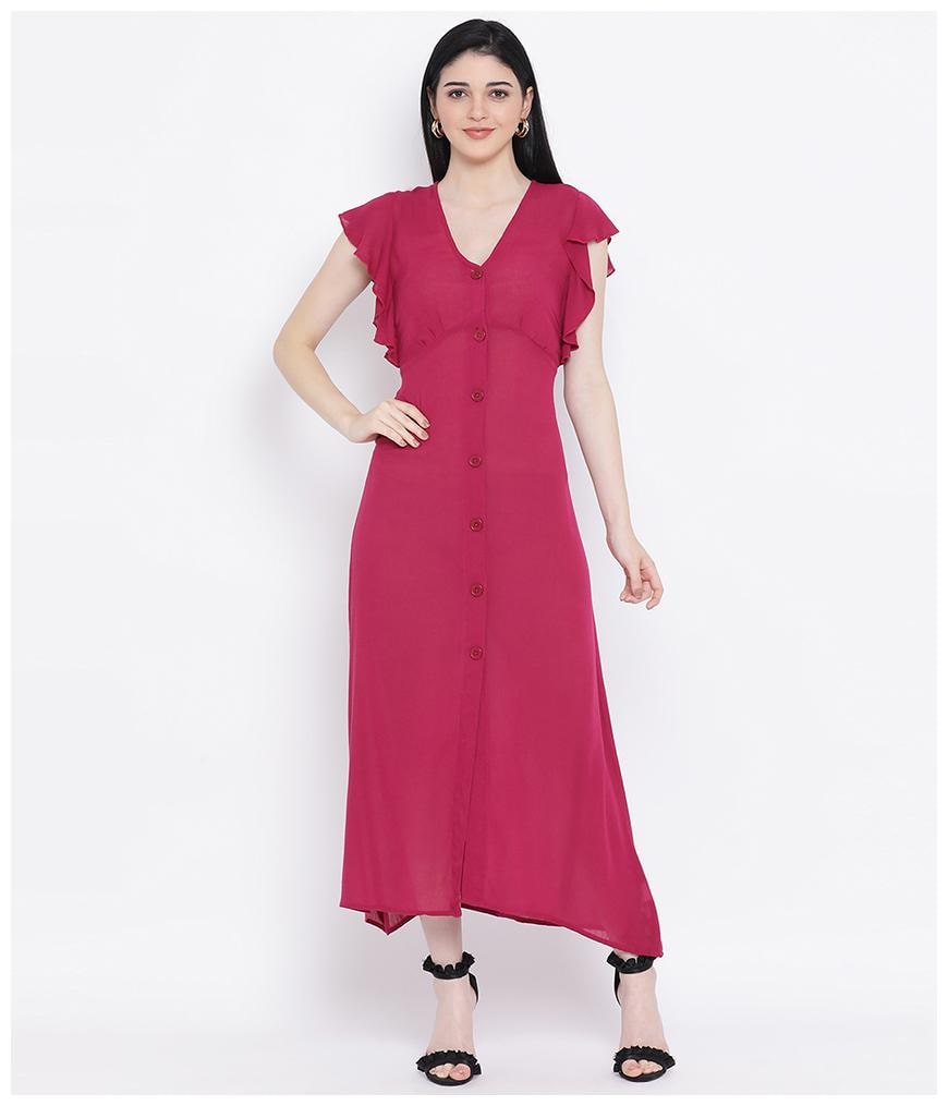

Oxolloxo Pink Solid Maxi dress