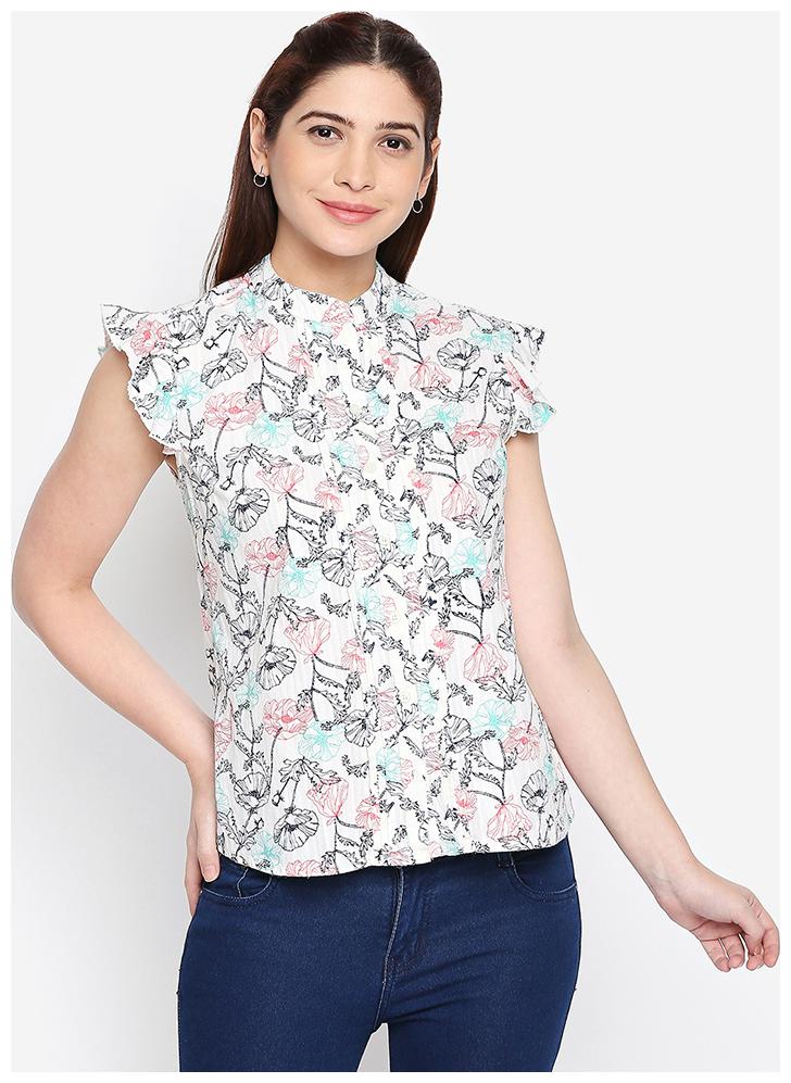 

OXOLLOXO Women Multi Printed Regular Fit Shirt