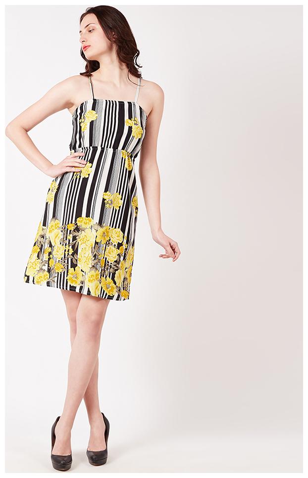 

OXOLLOXO Multi Printed A-line dress