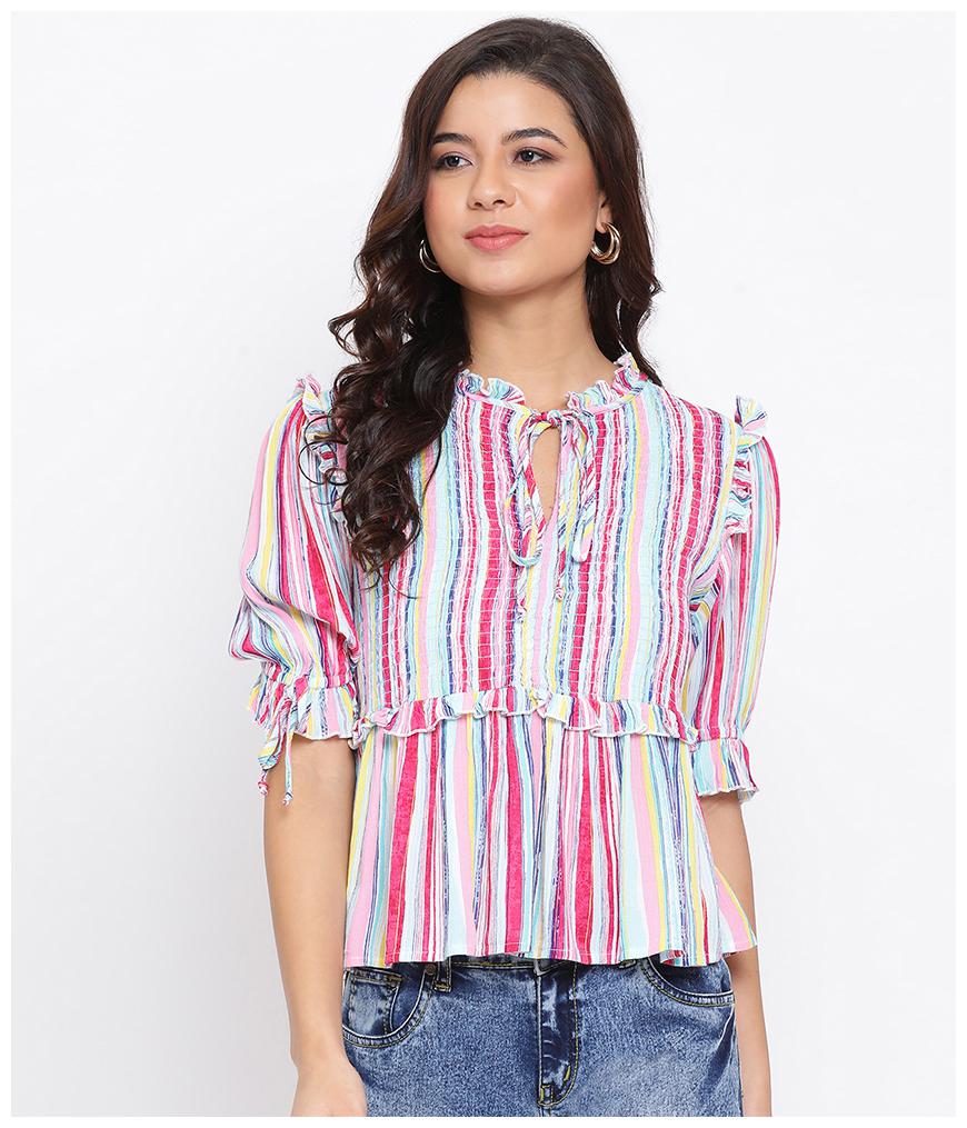 

Oxolloxo Women Striped Regular top - Multi