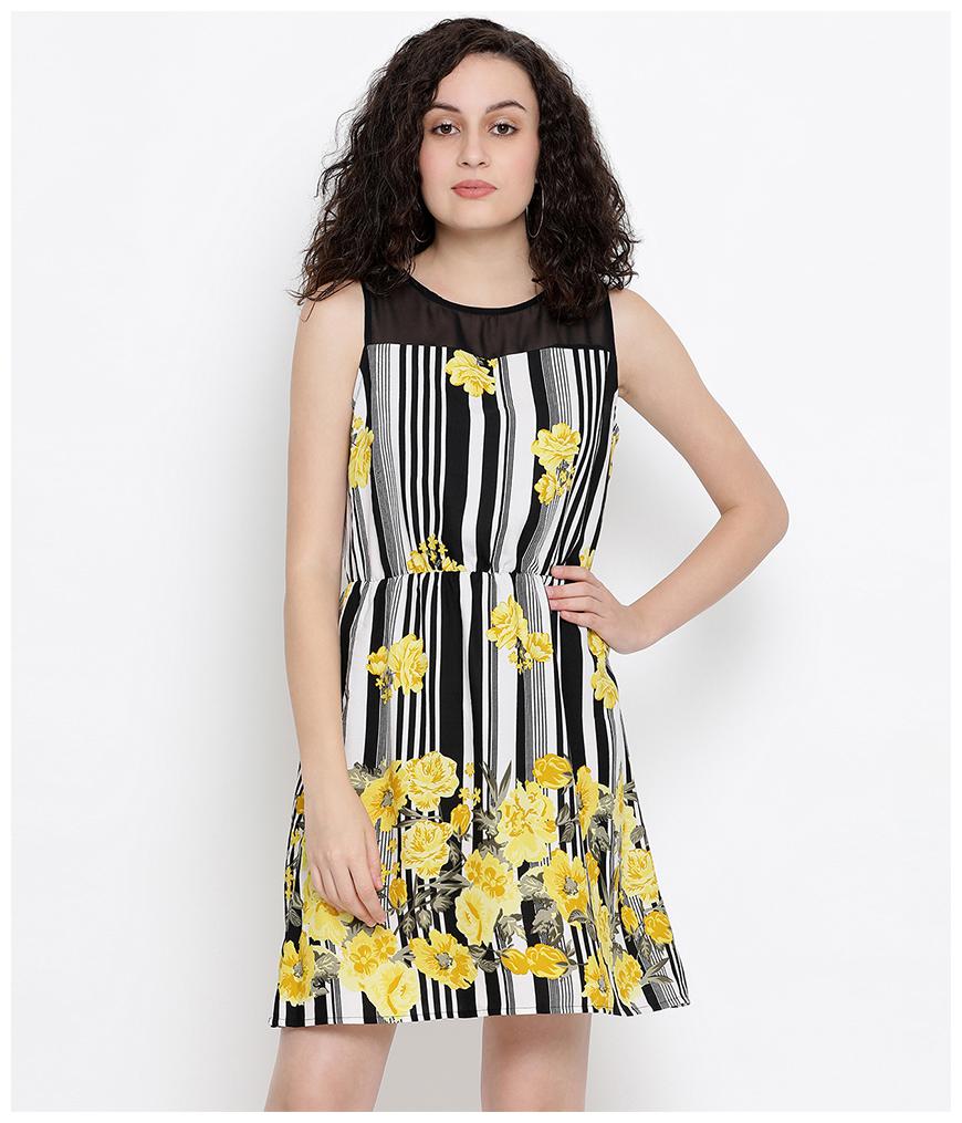 

Oxolloxo Women Polyester Floral Multi A Line Dress