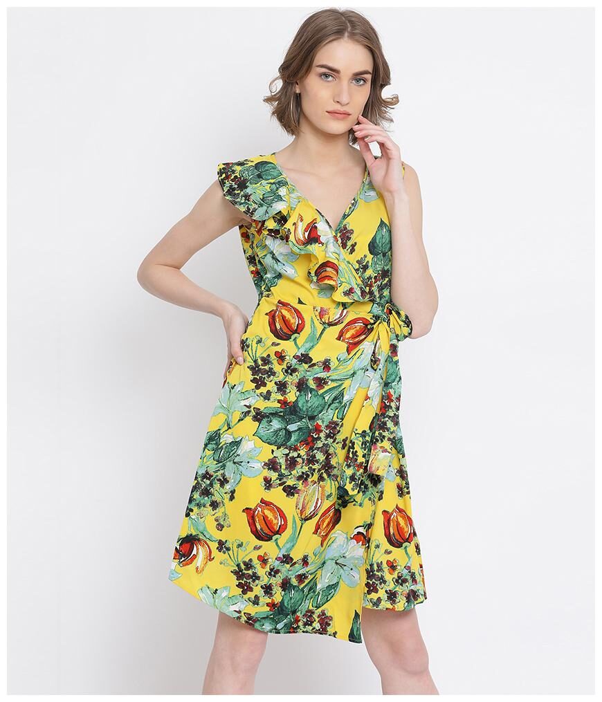 

Oxolloxo Multi Floral Wrap dress