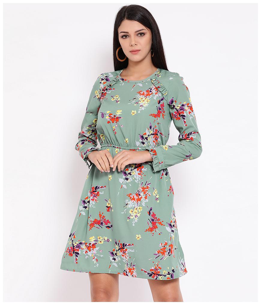 

Oxolloxo Green Floral A-line dress