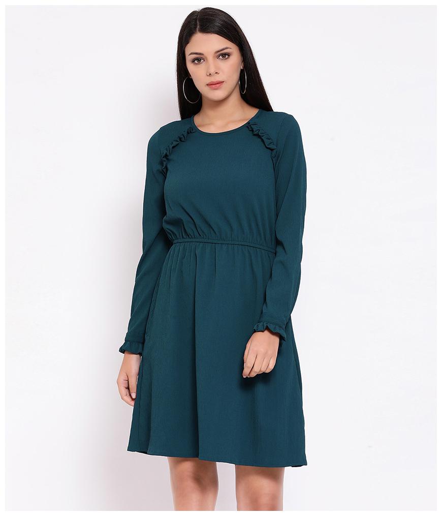 

Oxolloxo Green Solid A-line dress