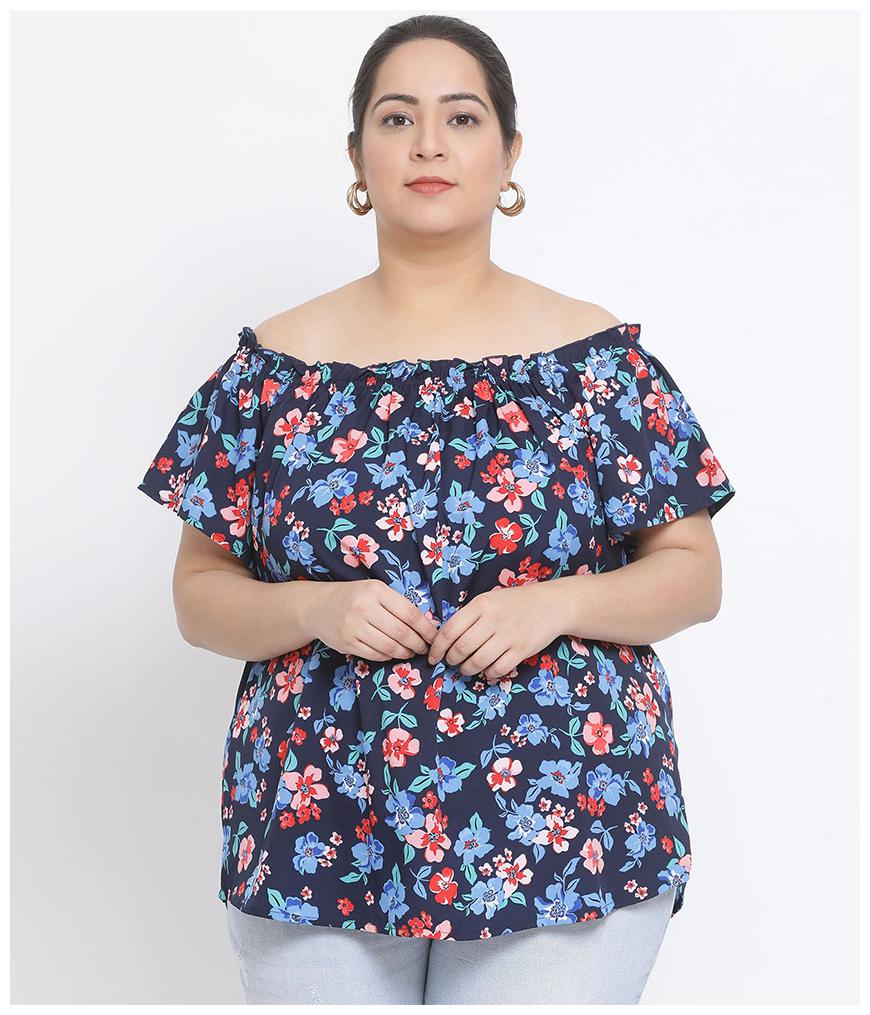 

Oxolloxo Women Floral Regular top - Blue