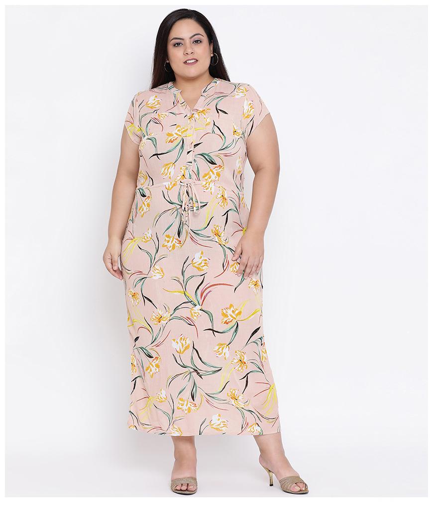 

Oxolloxo Beige Floral Maxi dress