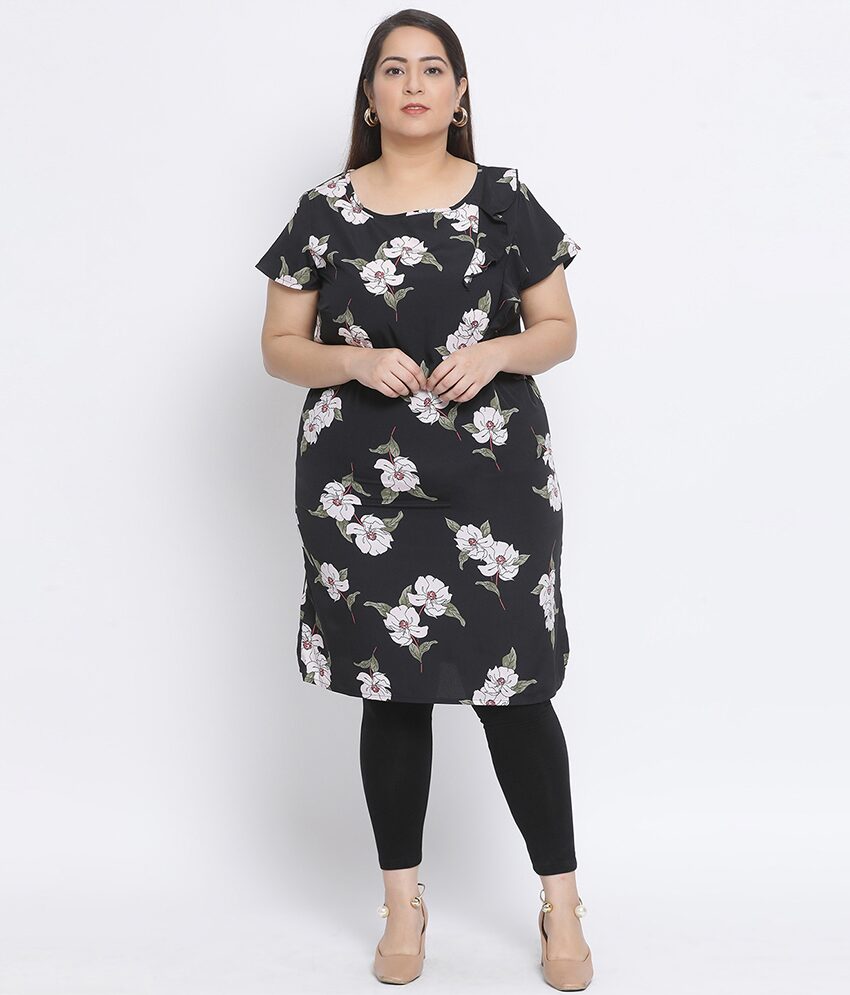 

Oxolloxo Women Floral Regular tunic - Black