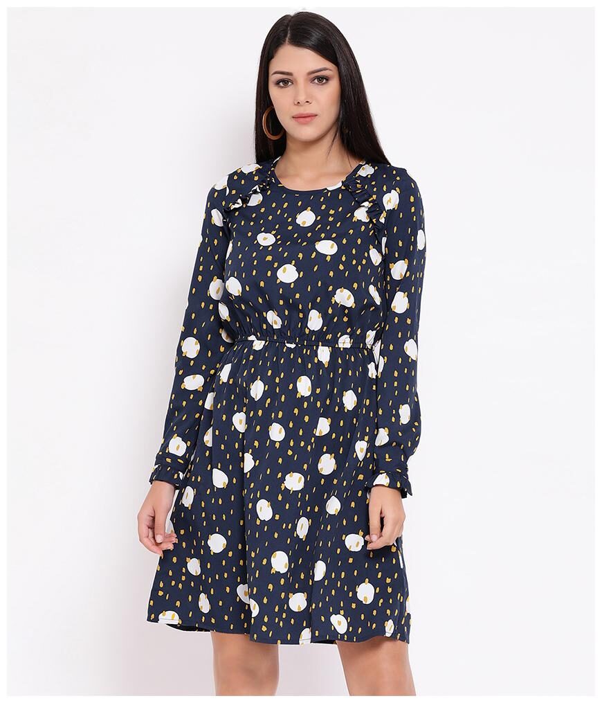 

Oxolloxo Blue Abstract A-line dress