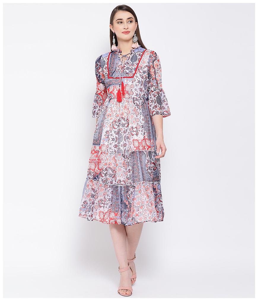 

Oxolloxo Multi Graphic Wrap dress
