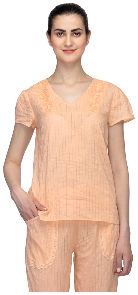 

OXOLLOXO Women Solid A-line top - Orange