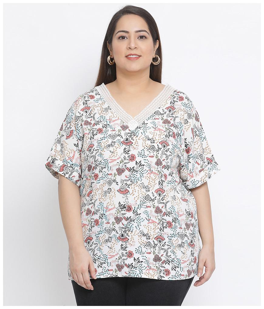 

Oxolloxo Women Floral Regular top - Cream