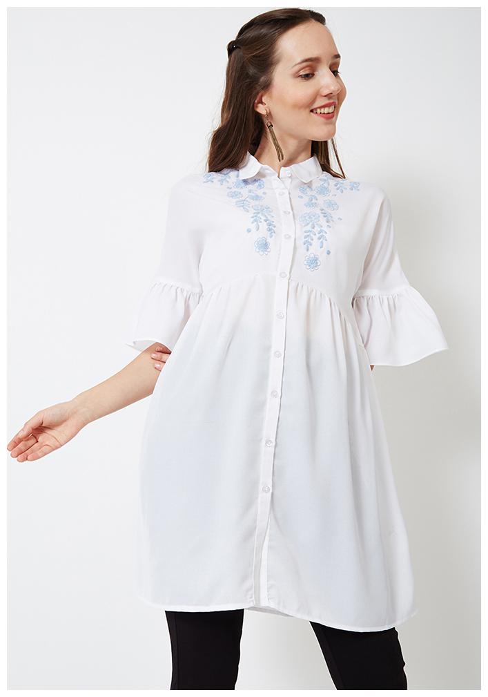 

OXOLLOXO Women Printed A-line top - White
