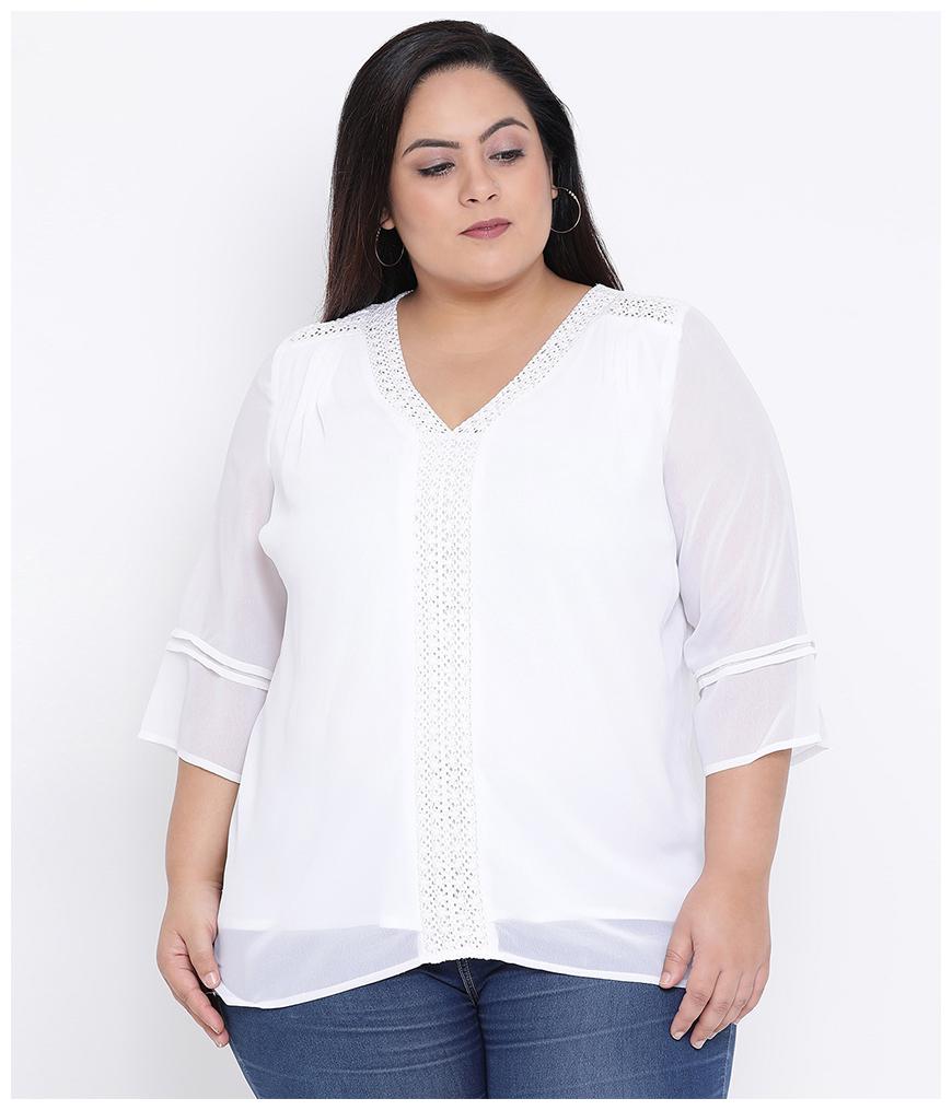 

Oxolloxo Women Solid Regular top - White