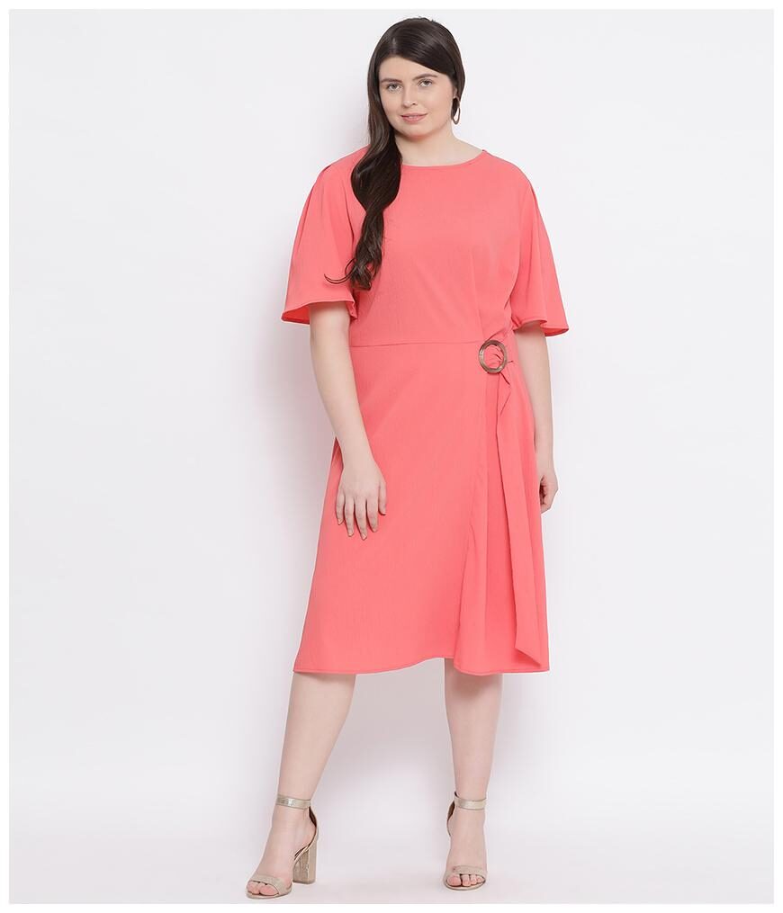 

Oxolloxo Pink Solid A-line dress