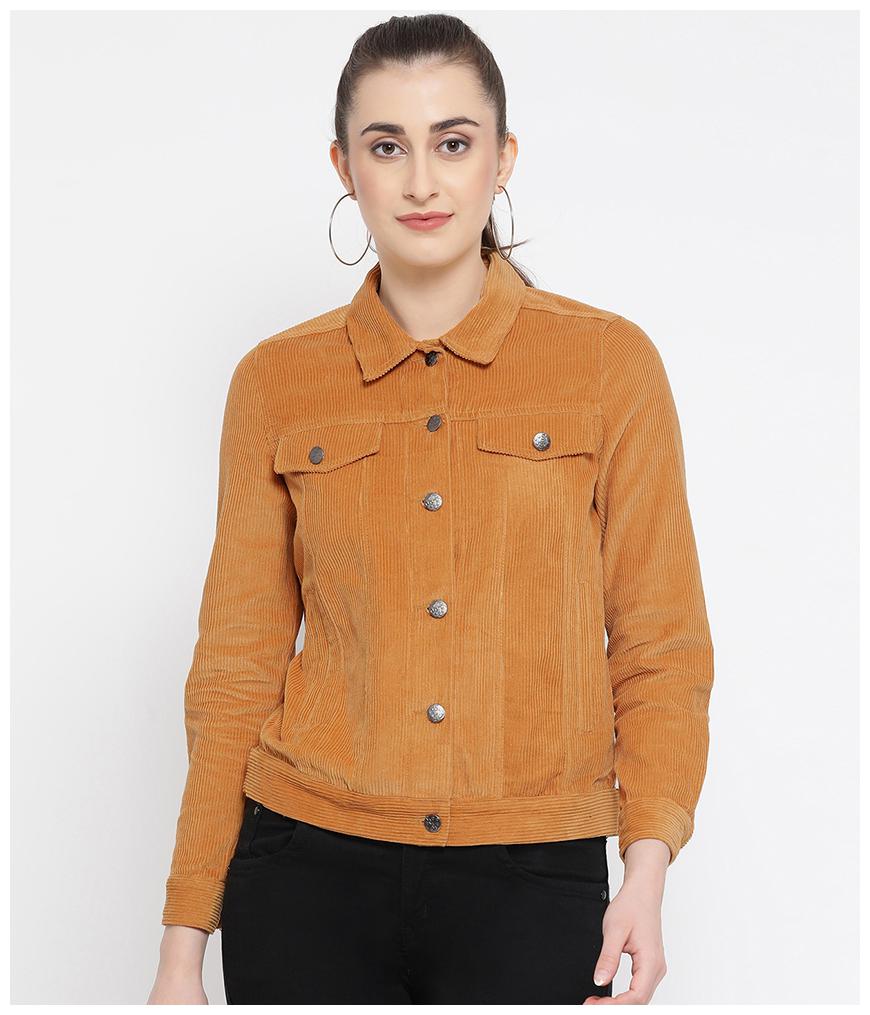 

Oxolloxo Women Solid Regular Jacket - Yellow