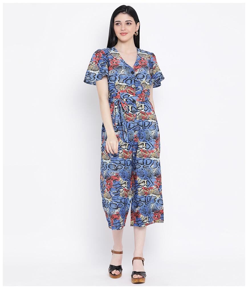 

Oxolloxo Printed Jumpsuit - Blue
