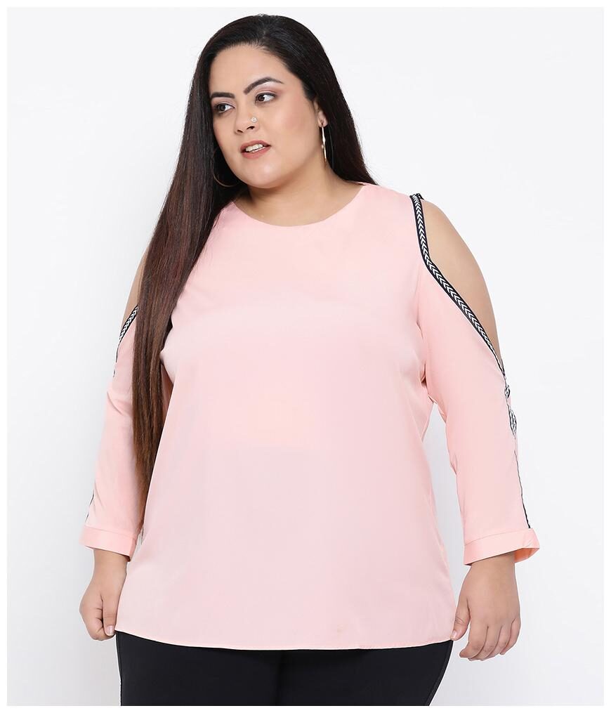 

Oxolloxo Women Solid A-line top - Pink