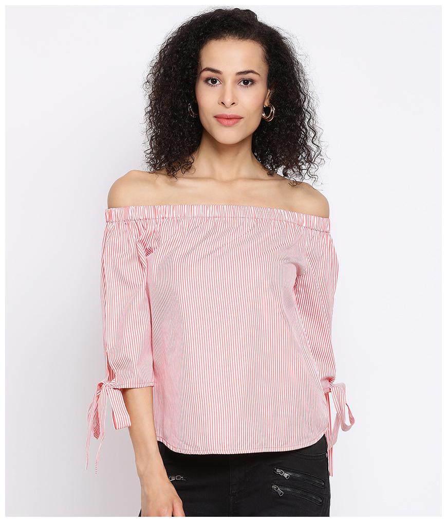 

Oxolloxo Women Striped Regular top - Red