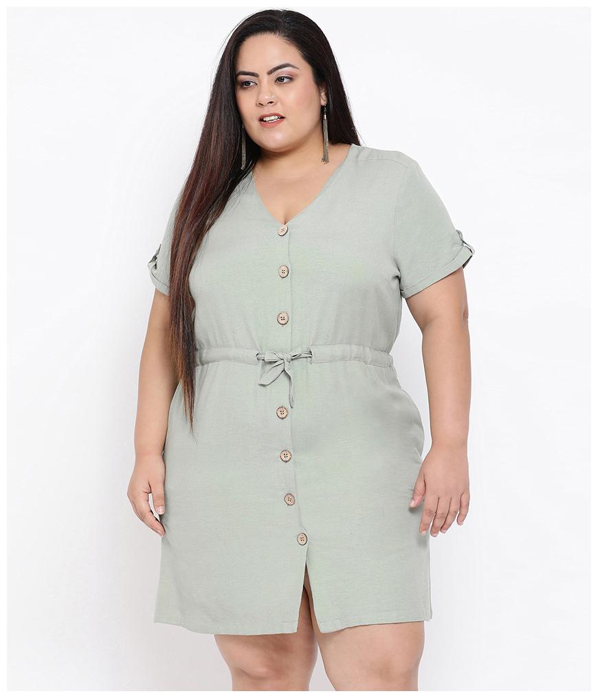

Oxolloxo Grey Solid A-line dress