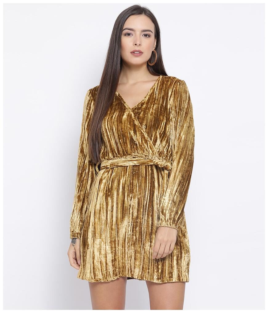 

Oxolloxo Beige Solid A-line dress