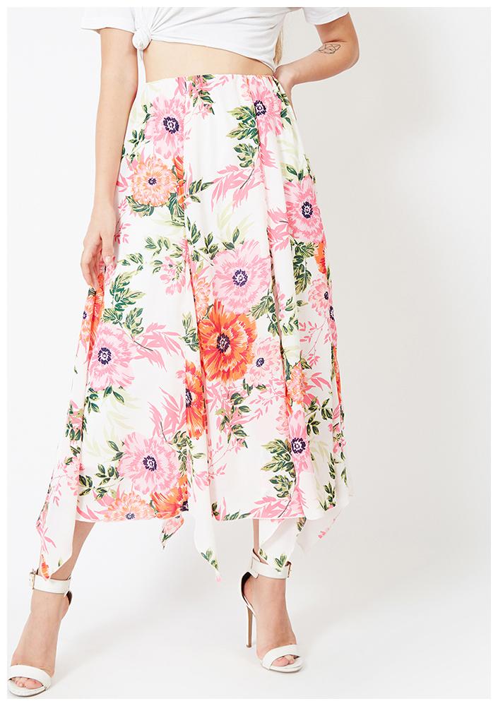 

OXOLLOXO Printed A-line skirt Midi Skirt - Multi