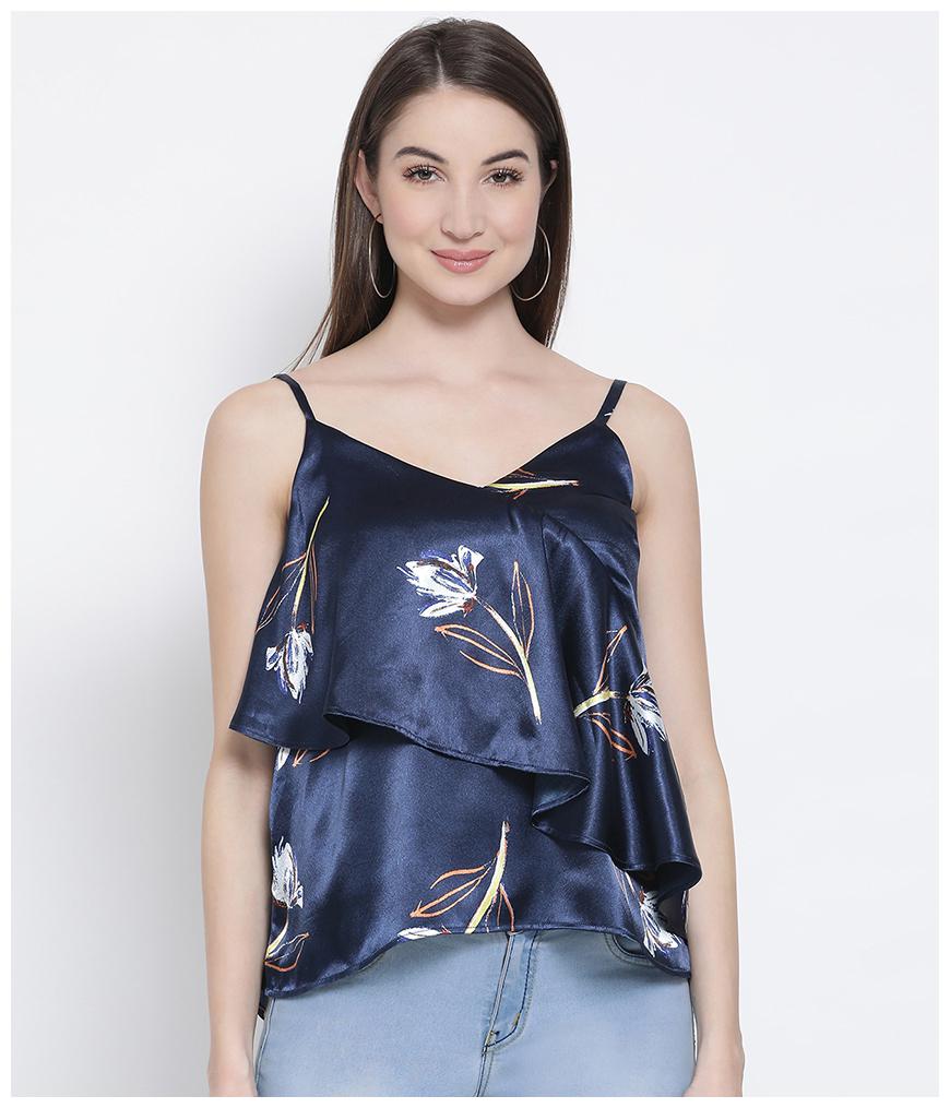 

Oxolloxo Women Floral A-line top - Blue