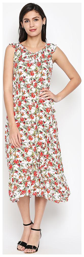 

OXOLLOXO Multi Printed A-line dress