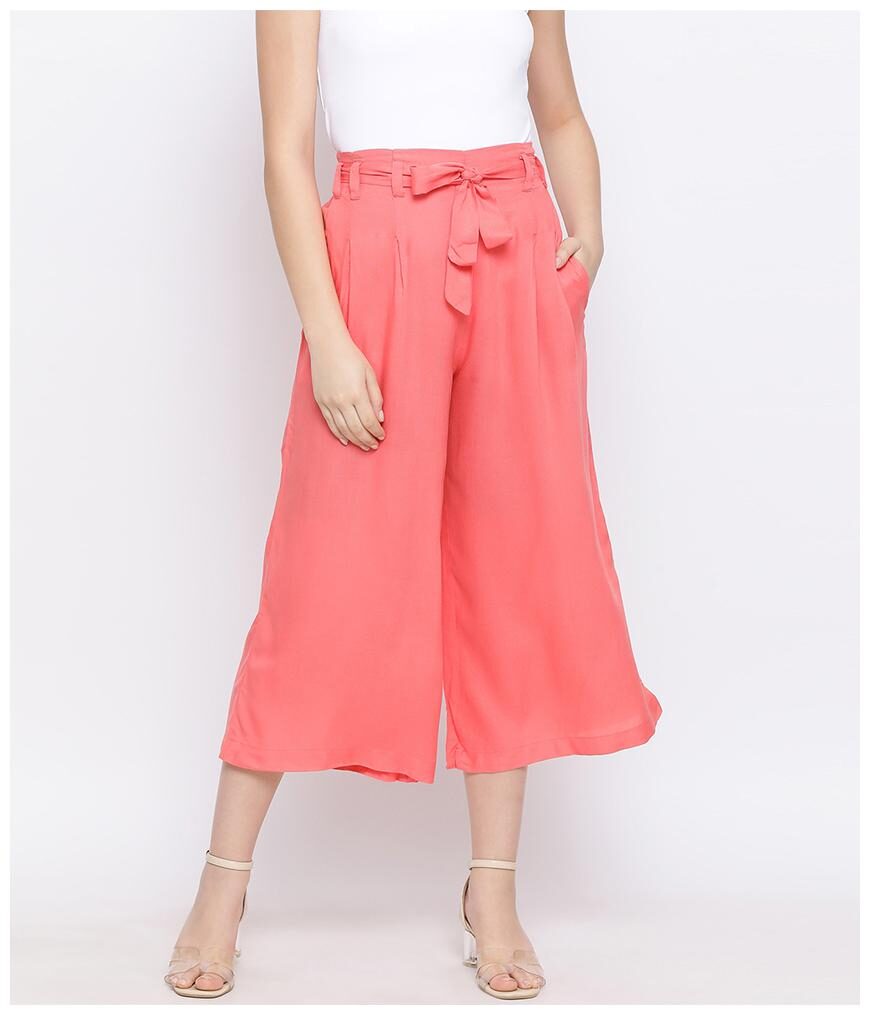 

Oxolloxo Women Pink Regular fit Cullotes
