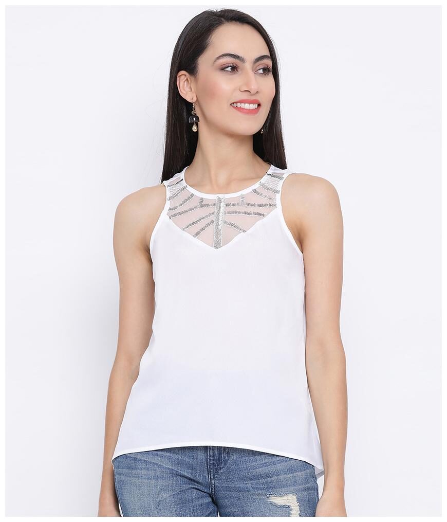 

Oxolloxo Women Polyester Solid A Line White