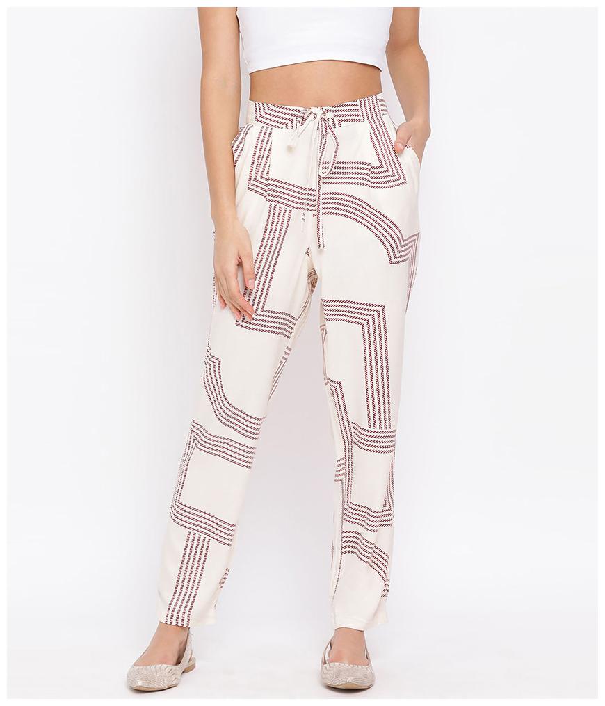 

Oxolloxo Women Viscose Rayon Pant -Beige