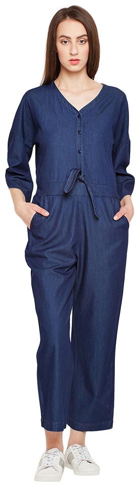 

OXOLLOXO Solid Dungaree - Blue