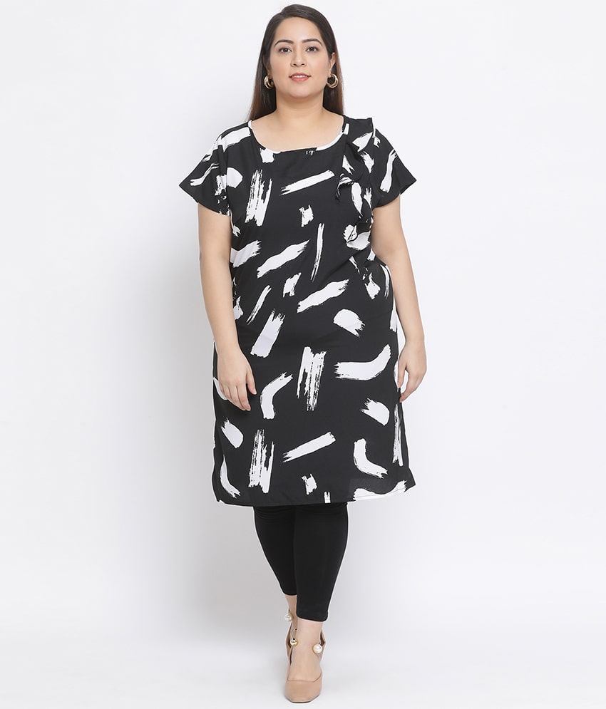 

Oxolloxo Women Printed Regular tunic - Black