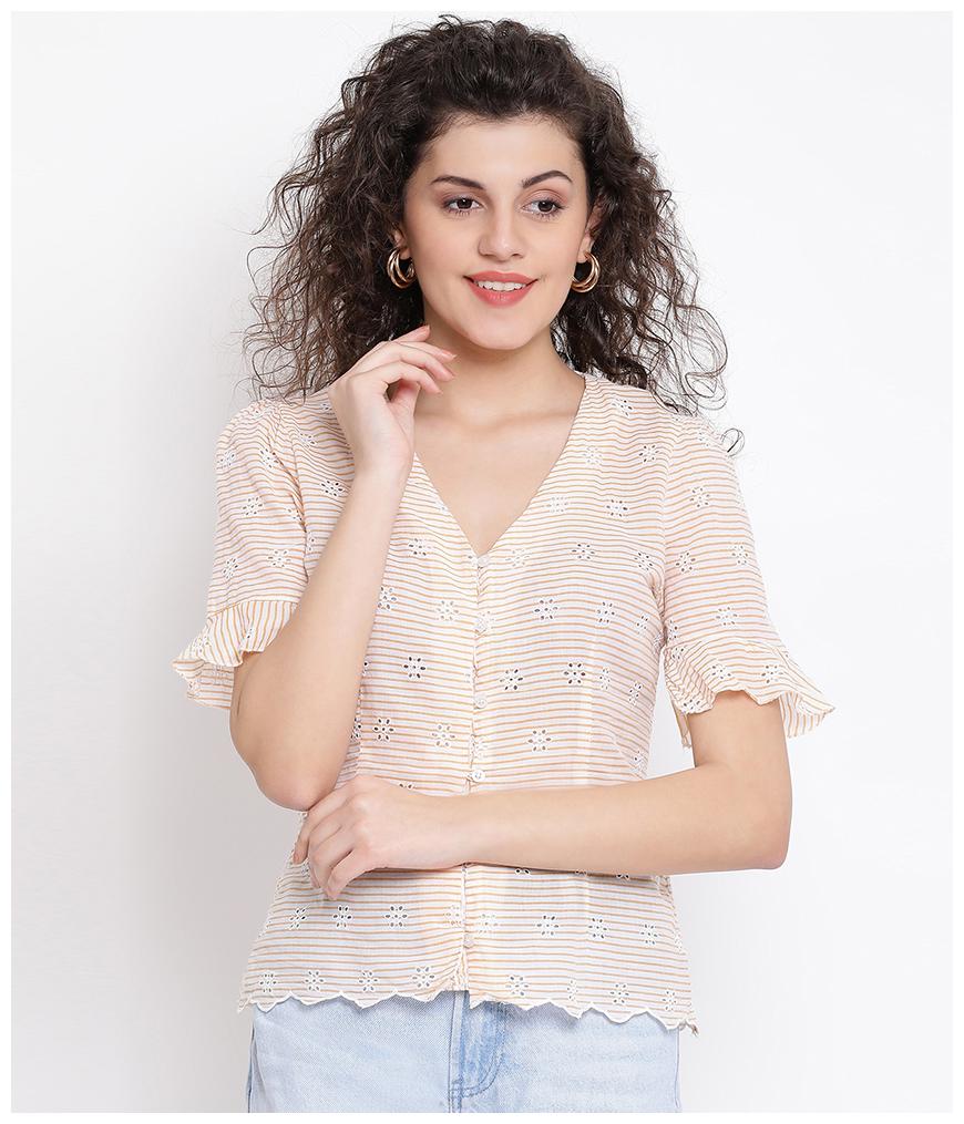 

Oxolloxo Women Cotton Solid A Line Beige