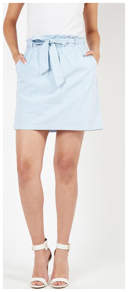 

OXOLLOXO Striped A-line skirt Midi Skirt - Blue