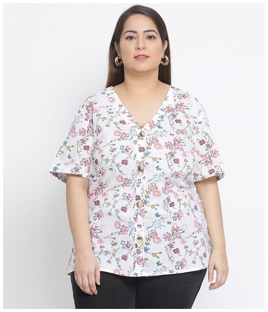 

Oxolloxo Women Floral Regular top - White