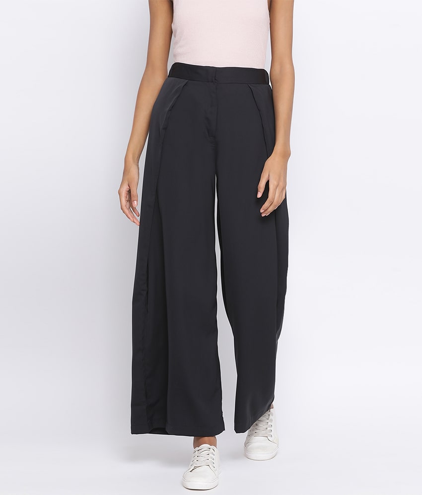 

Oxolloxo Women Polyester Solid Black Pant