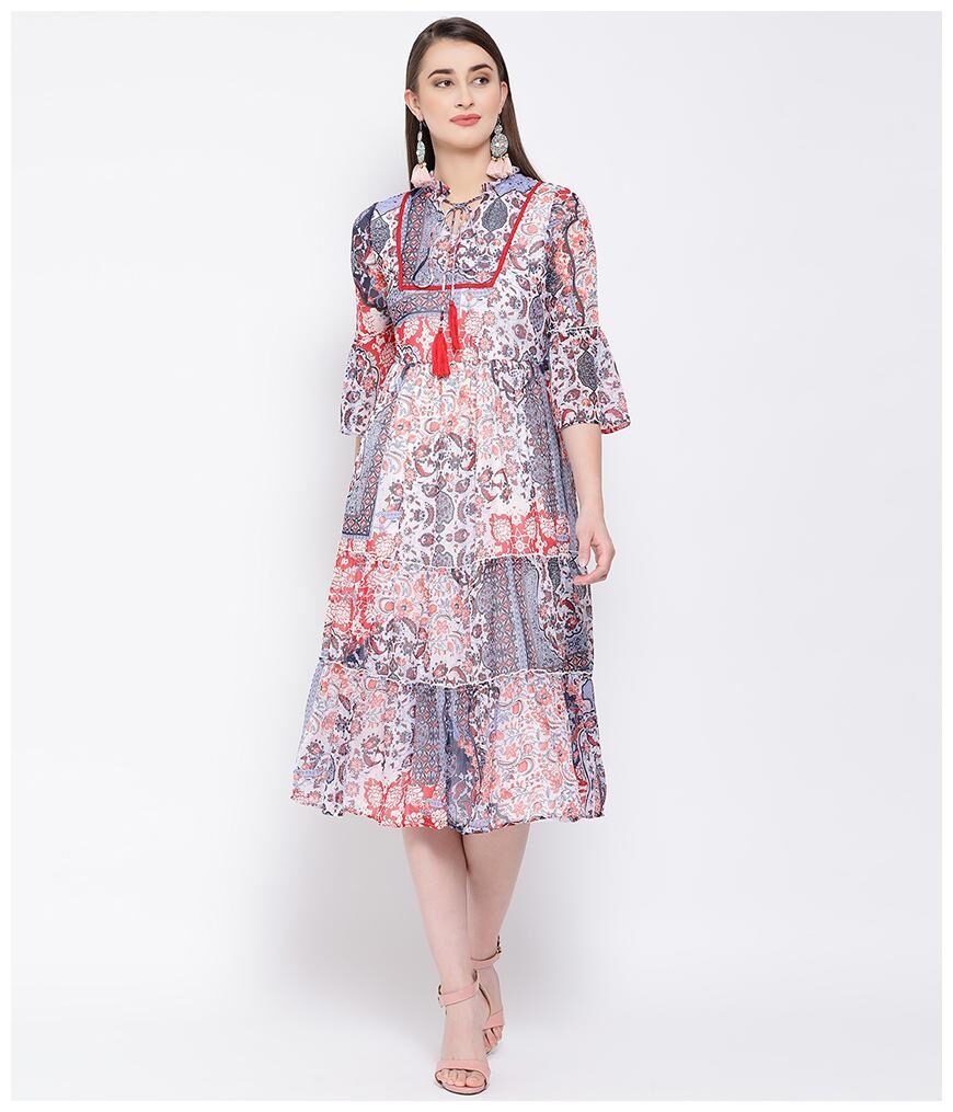 

Oxolloxo Multi Graphic Wrap dress