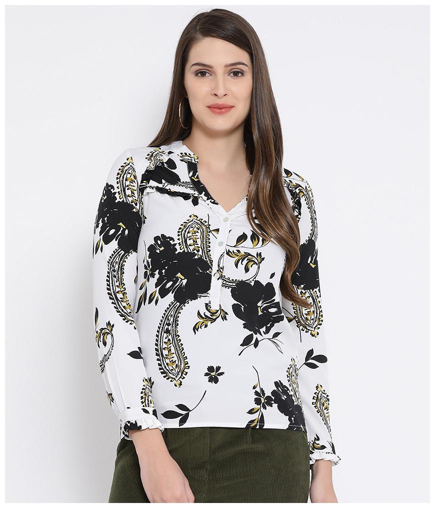 

Oxolloxo Women Floral A-line top - White