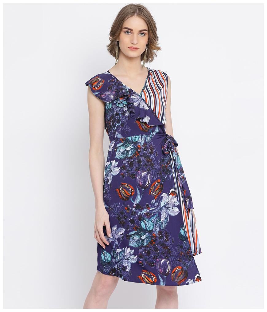

Oxolloxo Multi Floral Wrap dress