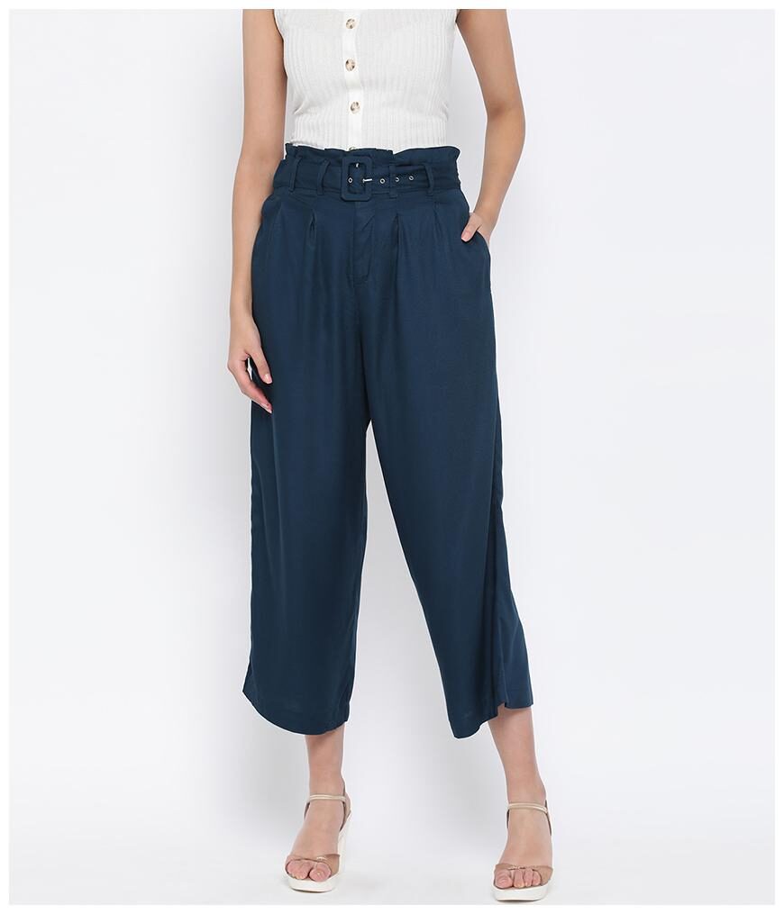 

Oxolloxo Women Viscose Rayon Solid Green Pant