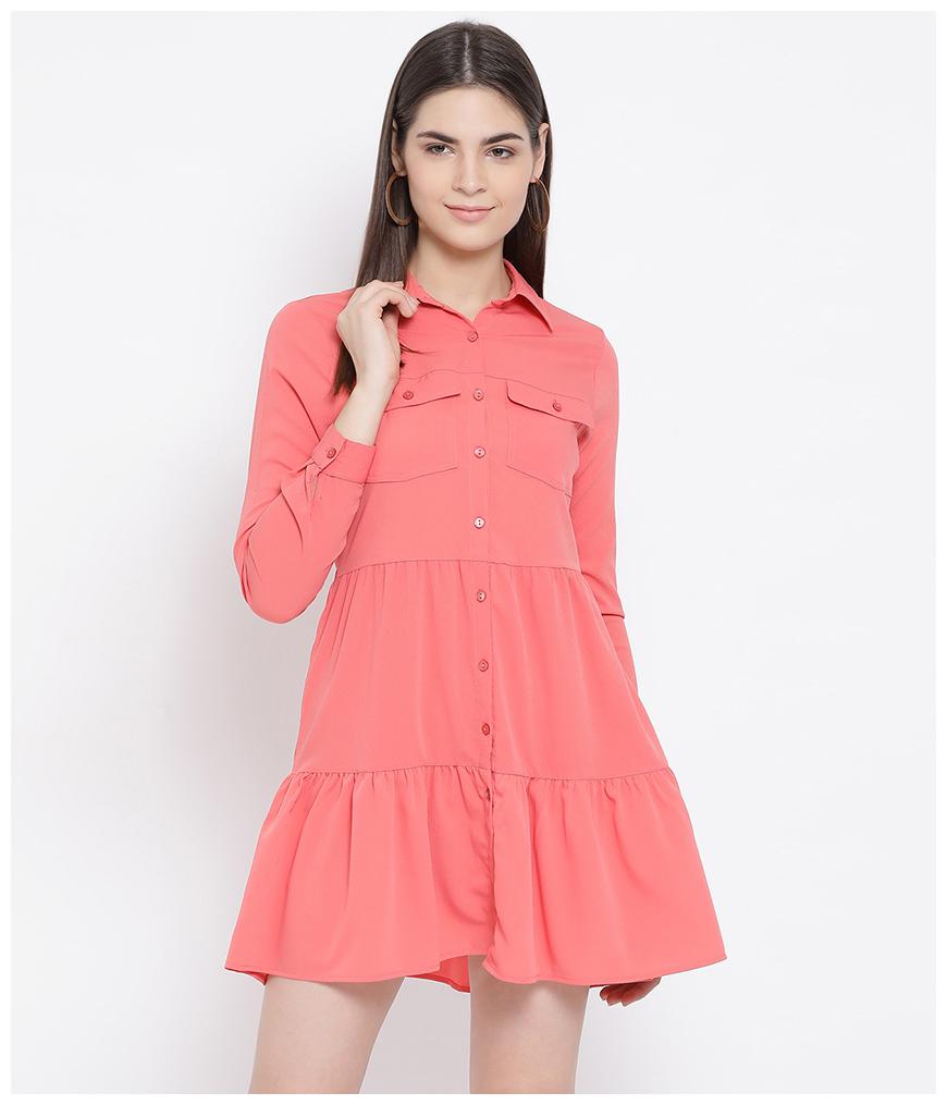 

Oxolloxo Pink Solid A-line dress