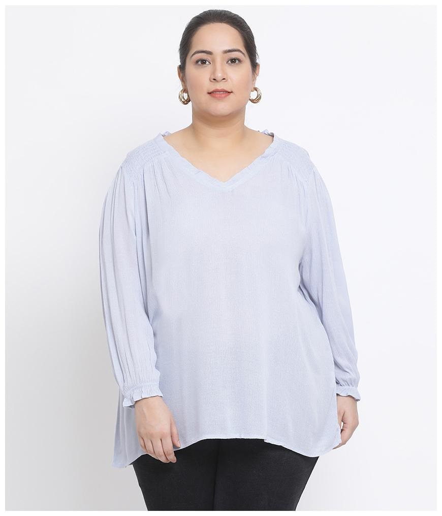 

Oxolloxo Women Solid Regular top - Blue