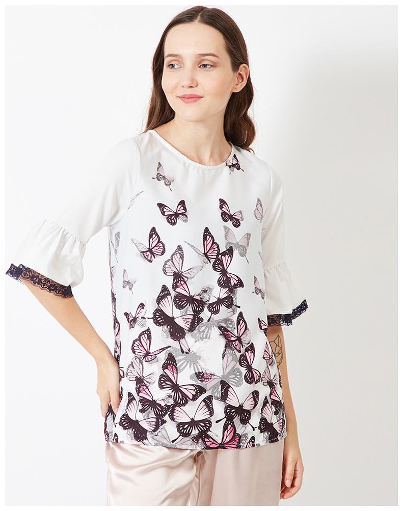 

OXOLLOXO Women Printed A-line top - White