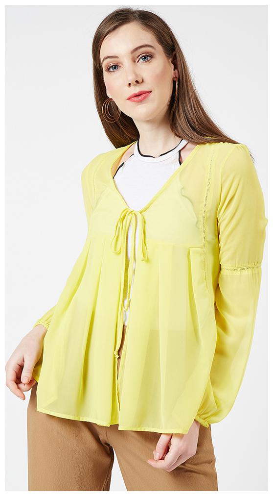 

OXOLLOXO Women Shrug - Yellow