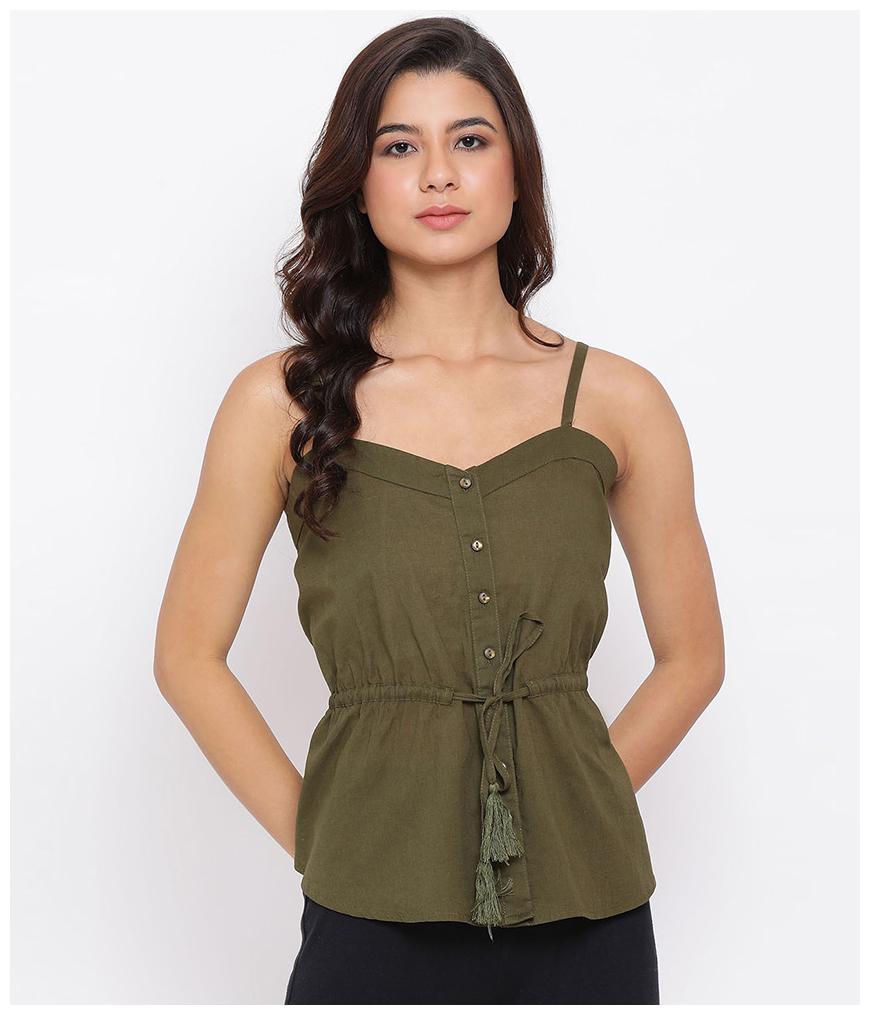

Oxolloxo Women Solid Regular top - Green