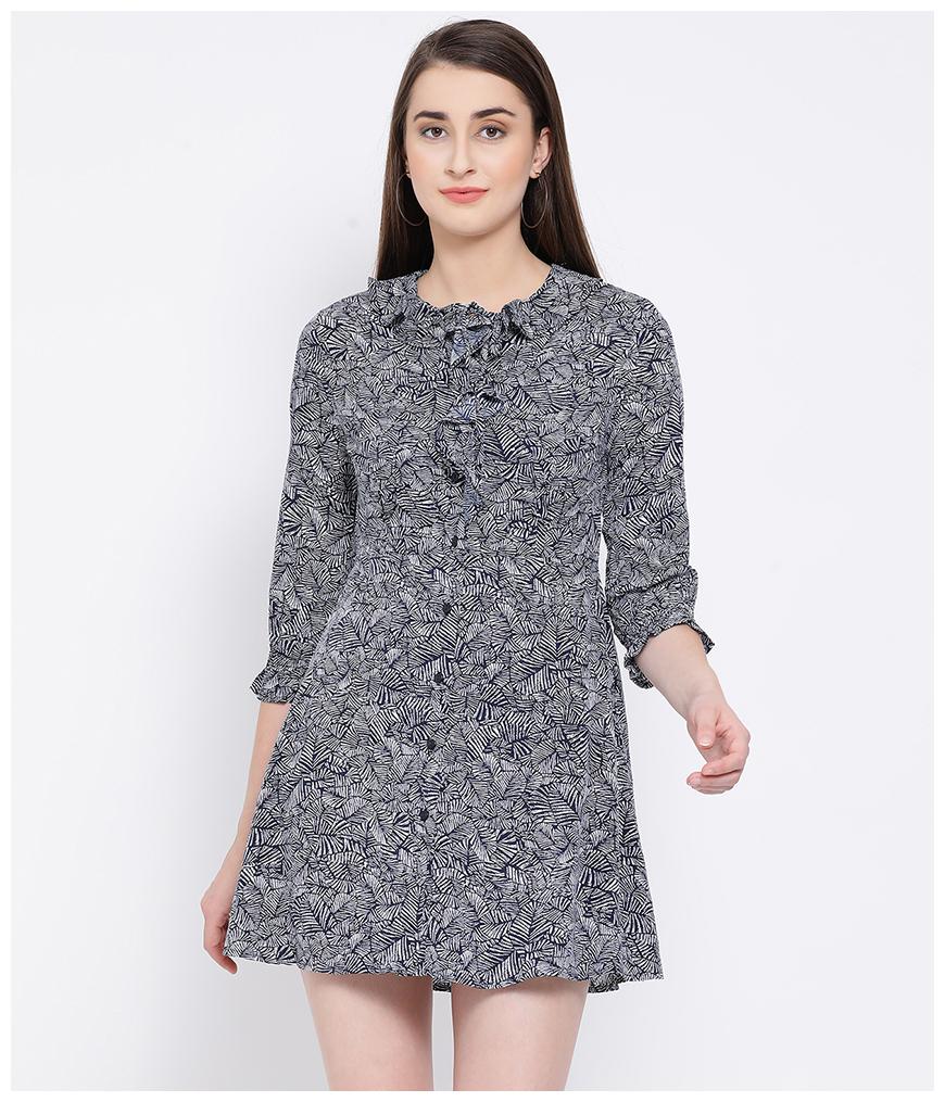 

Oxolloxo Blue Abstract A-line dress