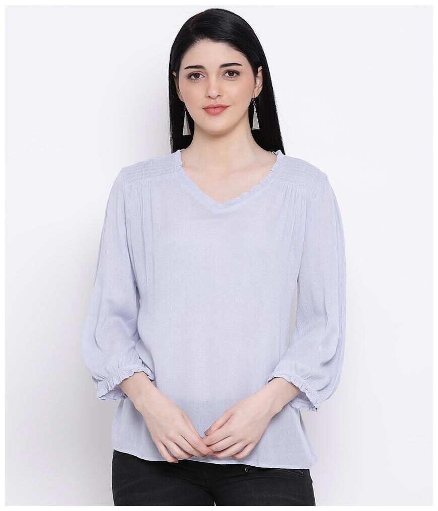 

Oxolloxo Women Viscose Rayon Solid A Line Blue