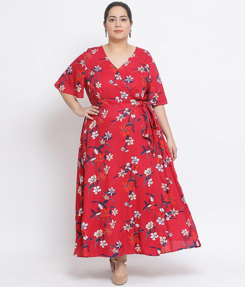 

Oxolloxo Red Floral Maxi dress