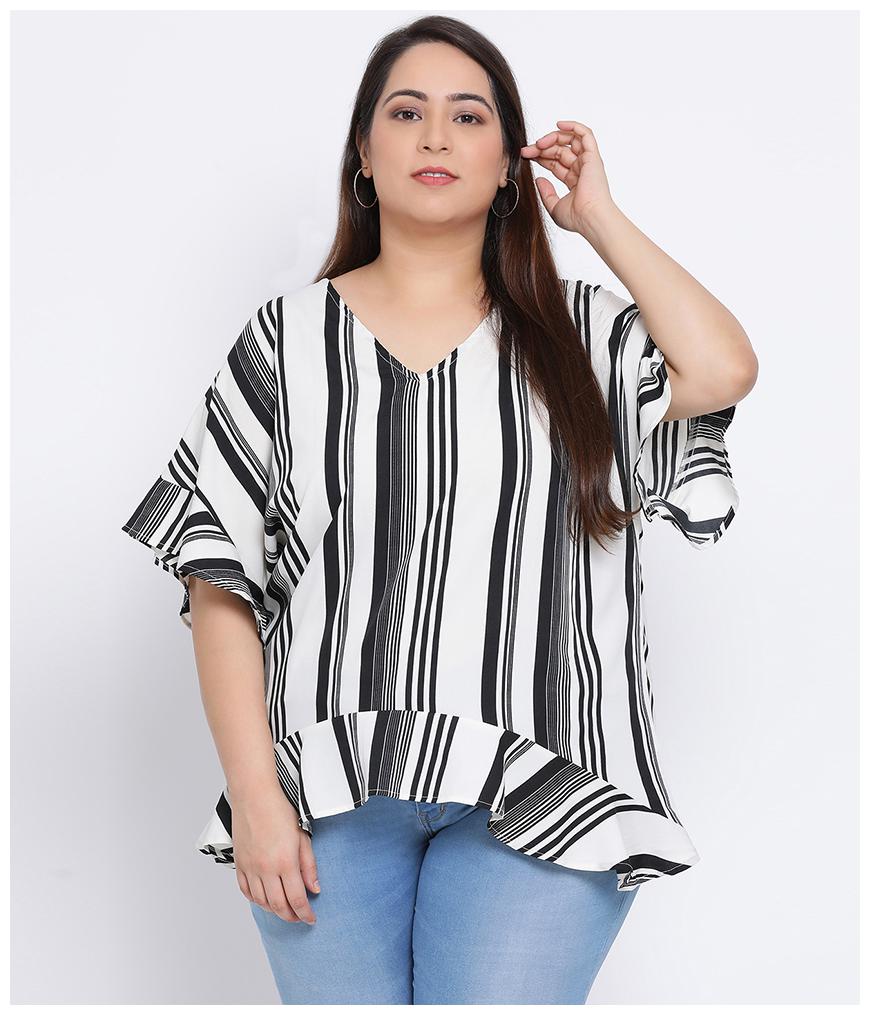 

Oxolloxo Women Striped Regular top - White