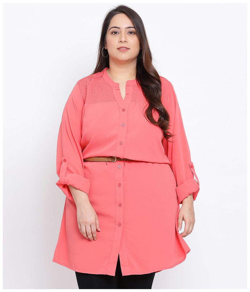 

Oxolloxo Women Solid Regular tunic - Orange